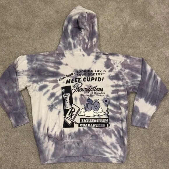Boys Lie Love Hurts Cupid Purple Tie-Dye Hoodie - Picture 4 of 5